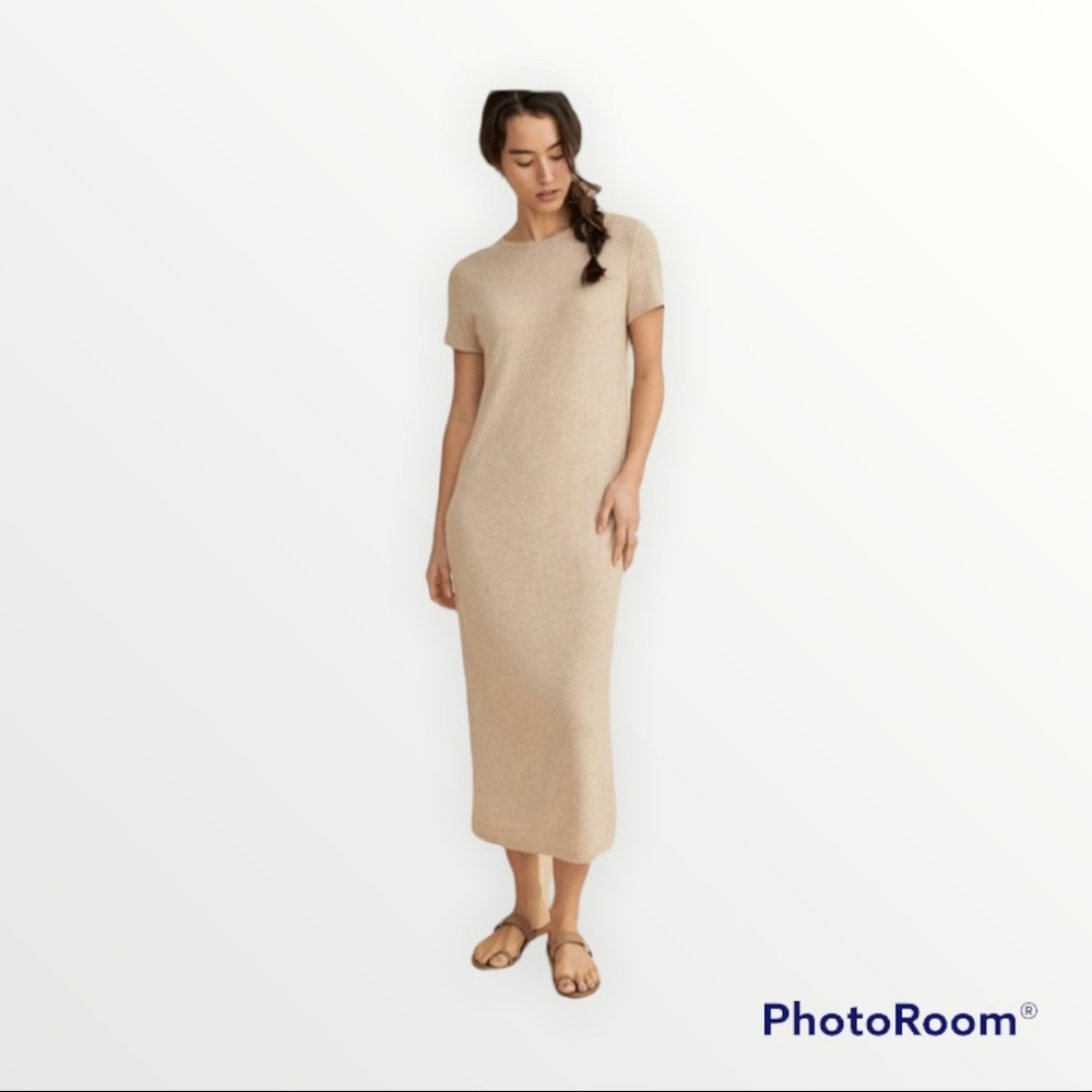 Madewell Minimalist Tan Maxi Dress. Size Small